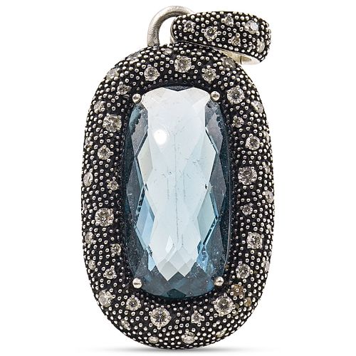 DAVID YURMAN BLUE TOPAZ AND DIAMOND 3913db