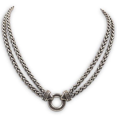 DAVID YURMAN DIAMOND AND STERLING NECKLACEDESCRIPTION: