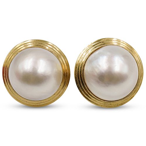 14K GOLD AND PEARL EARRINGSDESCRIPTION: