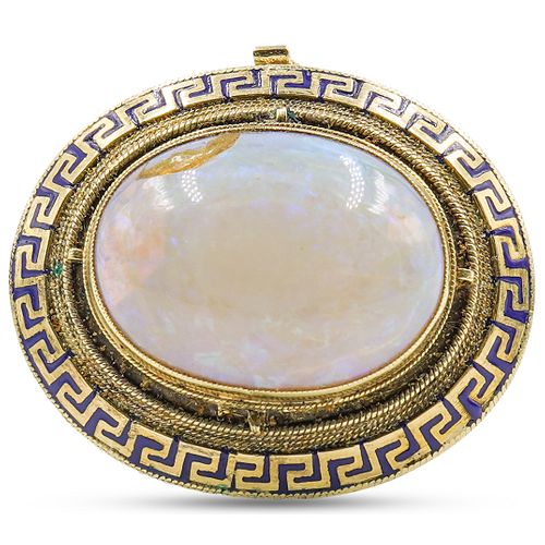 14K GOLD AND OPAL CLASPDESCRIPTION: