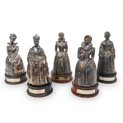 (5 PC) GORHAM SILVER BRONZE QUEEN