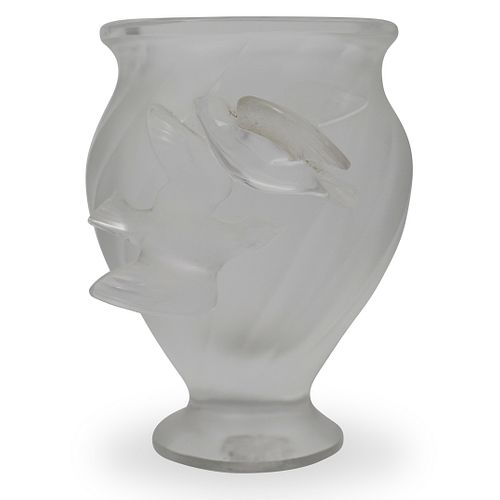 LALIQUE CRYSTAL ROSINE VASEDESCRIPTION  391471