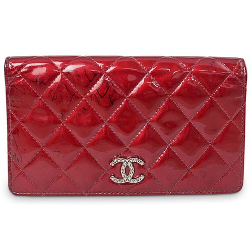 CHANEL RED PATENT LEATHER WALLETDESCRIPTION  391489