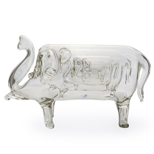 MURANO GLASS PIG FIGURINEDESCRIPTION: