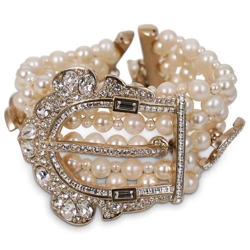 CHANEL COSTUME BEADED PEARL BRACELETDESCRIPTION  391491