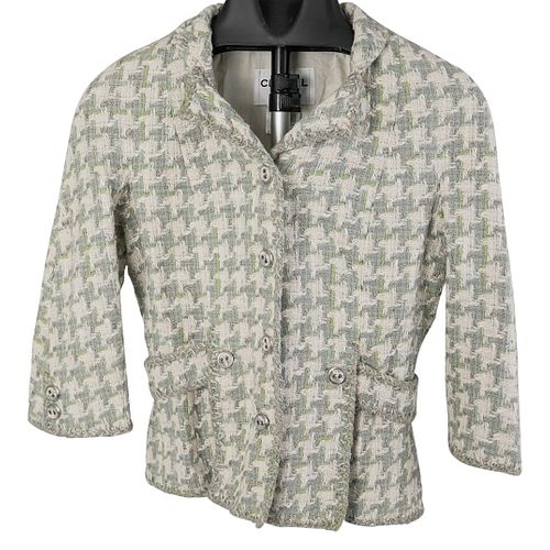 VINTAGE CHANEL TWEED JACKET BLAZERDESCRIPTION  3914aa