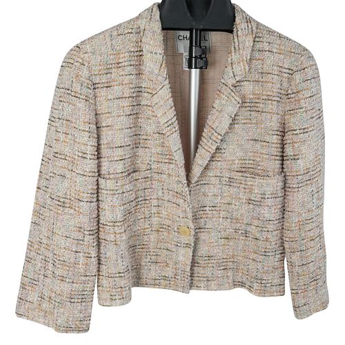 VINTAGE CHANEL TWEED JACKET BLAZERDESCRIPTION  3914ab