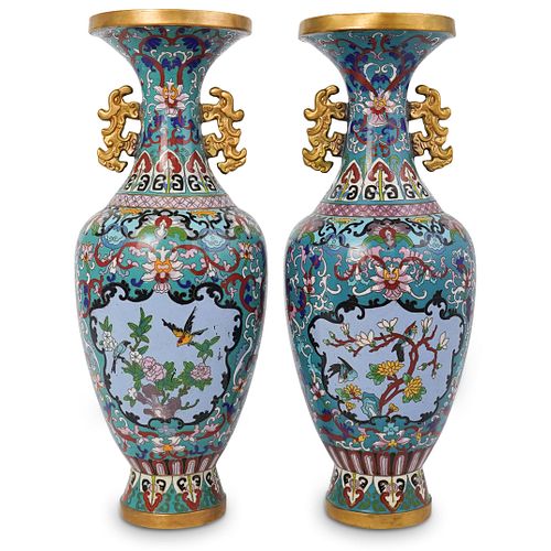 CHINESE CLOISONNE VASESDESCRIPTION  3914df