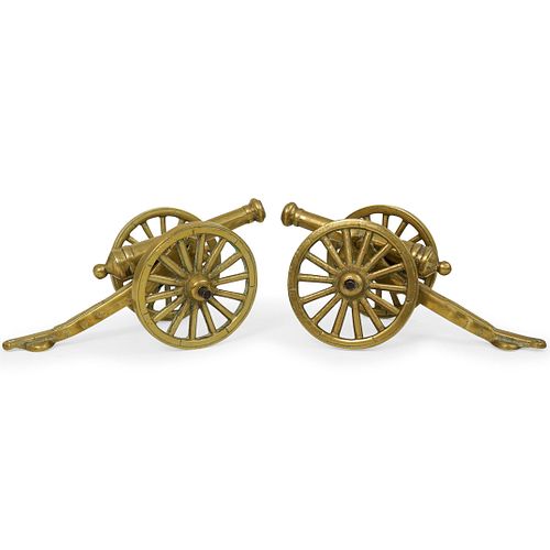 PAIR OF BRASS CANNON BOOKENDSDESCRIPTION  3914fc