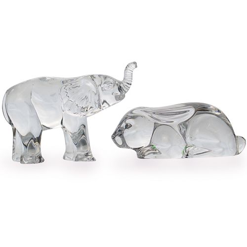 PAIR OF CRYSTAL FIGURINESDESCRIPTION  39151c