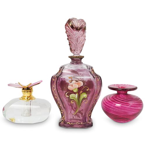  3 PC GROUP OF MISC GLASS PERFUME 391530