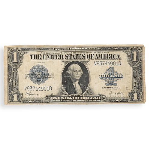 1923 1 SILVER CERTIFICATE NOTE 391590