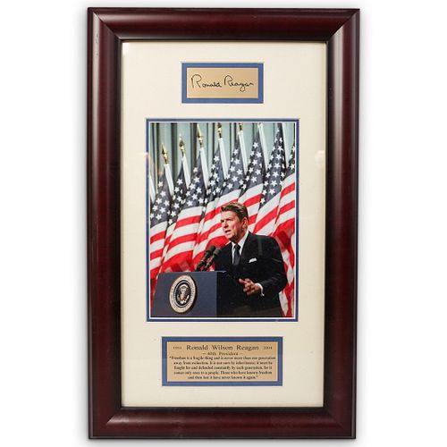 RONALD REAGAN ENGRAVED SIGNATUREDESCRIPTION: