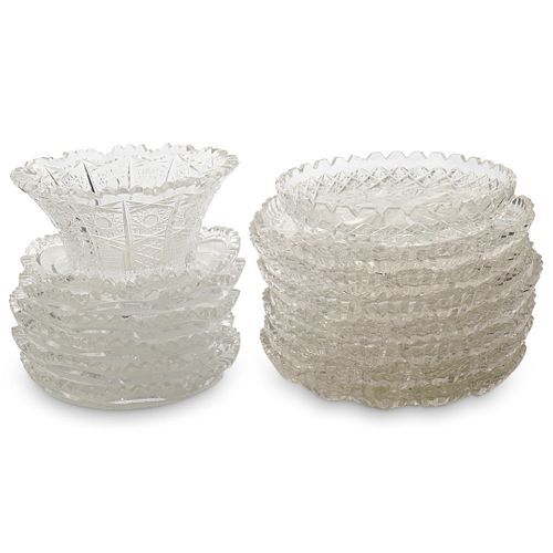  15 PC SET OF CRYSTAL DISHESDESCRIPTION  3915d0