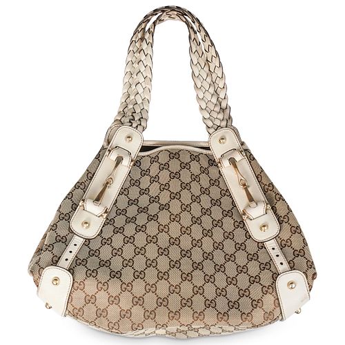 GUCCI BROWN HORSEBIT TOTE BAGDESCRIPTION: