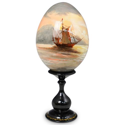 RUSSIAN HAND PAINTED EGGDESCRIPTION: