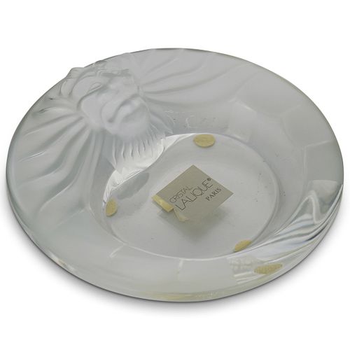 LALIQUE TETE DE LION ASHTRAYDESCRIPTION  39160a