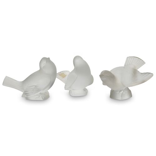  3 PCS LALIQUE CRYSTAL DOVE FIGURINESDESCRIPTION  391607