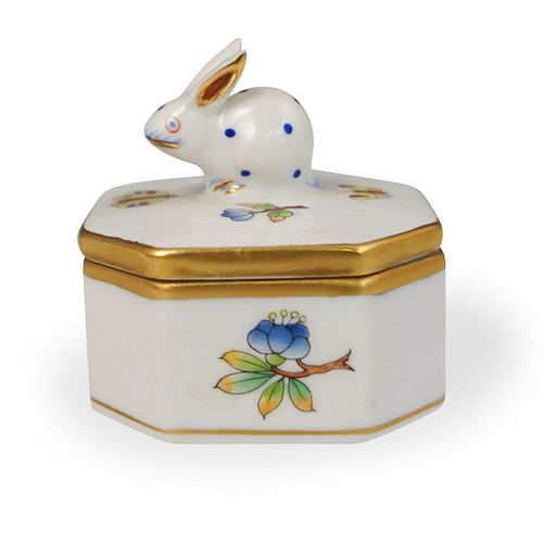 HEREND PORCELAIN TRINKET BOXDESCRIPTION  39163a