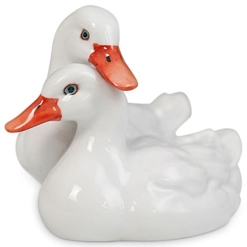 HEREND PORCELAIN DOUBLE DUCKS  39165e