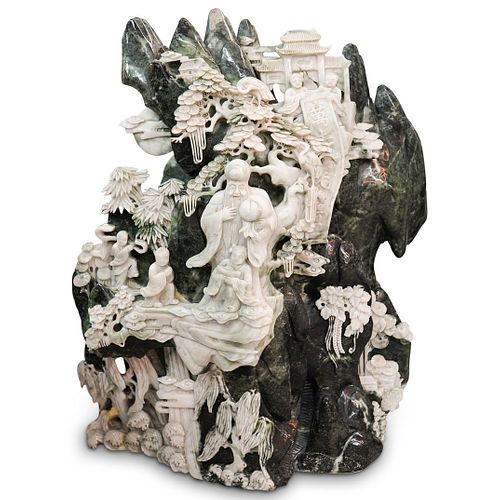 LARGE CARVED JADE BOULDERDESCRIPTION  391657