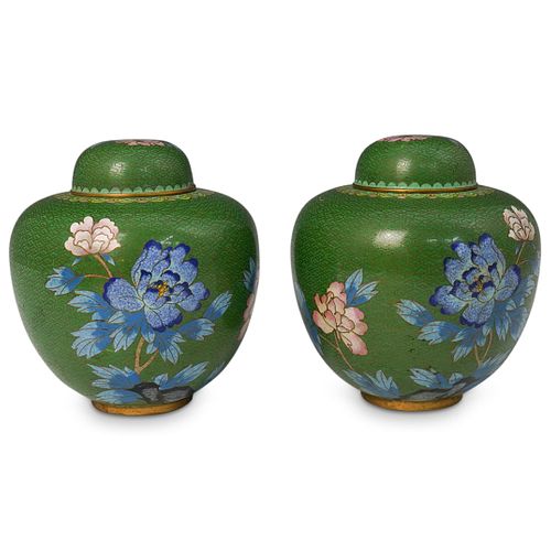 PAIR OF CHINESE CLOISONNE GINGER