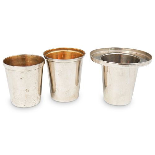 (3 PC) GERMAN SILVER PLATED LIQUOR