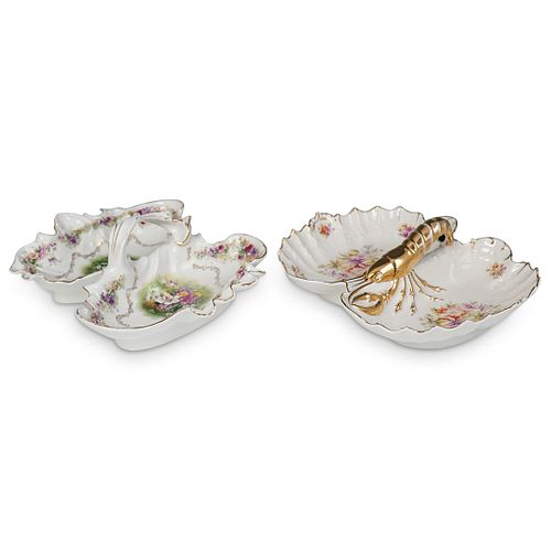  2 PC PORCELAIN CONDIMENT CADDIESDESCRIPTION  391719