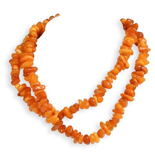 AMBER BEADED NECKLACEDESCRIPTION  3917ae