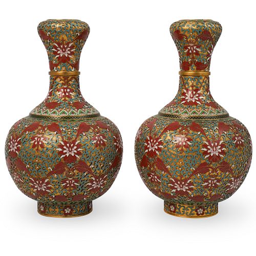 LARGE PAIR OF CHINESE CLOISONNE