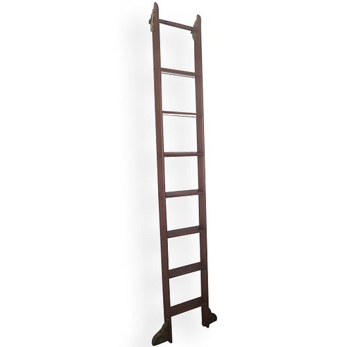 PUTNAM WOODEN ROLLING LIBRARY LADDERDESCRIPTION  391879