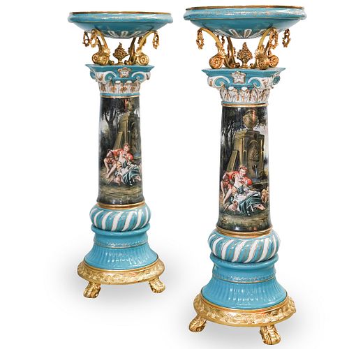 PAIR OF SEVRES PORCELAIN BRONZE 39187d