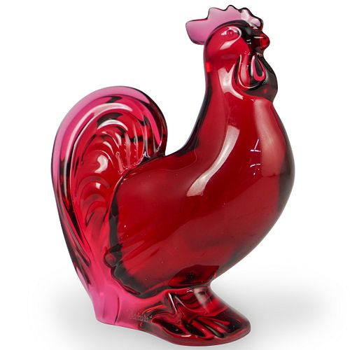 BACCARAT CRANBERRY CRYSTAL ROOSTERDESCRIPTION  3918fd