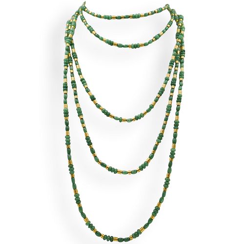 BEADED JADE NECKLACEDESCRIPTION: