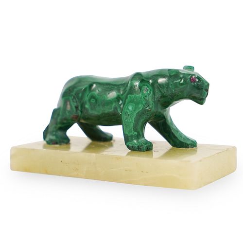 MALACHITE CARVED JAGUARDESCRIPTION  391951