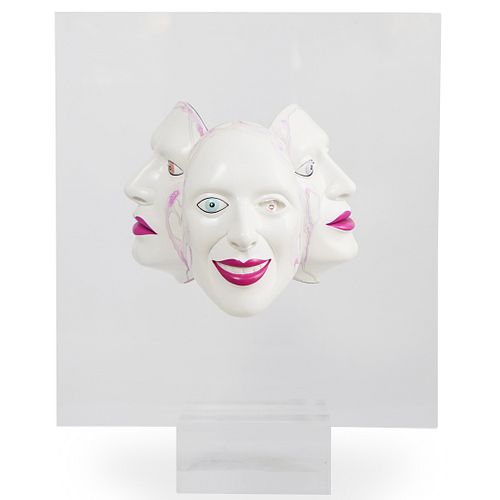 SIGNED MASK SCULPTUREDESCRIPTION: