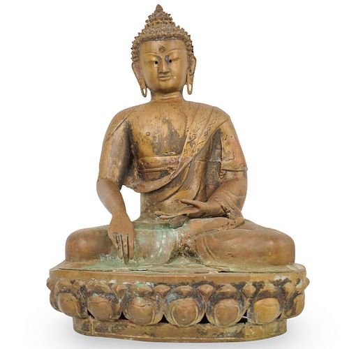 BRONZE SEATED BUDDHA STATUEDESCRIPTION: