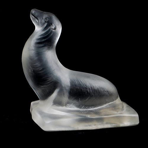 FROSTED GLASS SEA LIONDESCRIPTION  3919cd