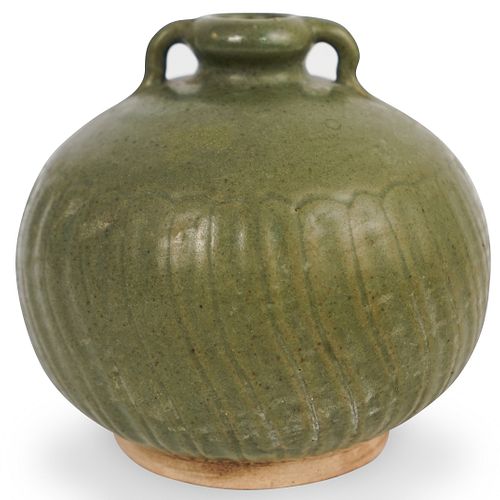 ANTIQUE GREEN TERRACOTTA VESSELDESCRIPTION: