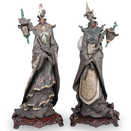 PAIR OF LIMITED EDITION LLADRO ORIENTAL