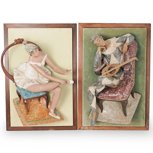 (2 PC) LLADRO PORCELAIN WALL PLAQUESDESCRIPTION: