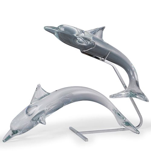 DAUM CRYSTAL DOLPHIN SCULPTUREDESCRIPTION  391a05