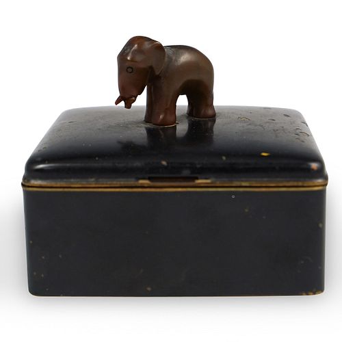 GERMAN BRASS ELEPHANT BOXDESCRIPTION: