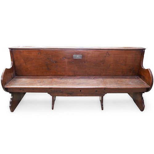 ITALIAN 18TH CT CHURCH PEW BENCHDESCRIPTION  391a7b