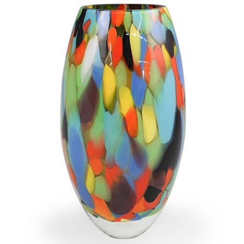 SEGUSO MULTICOLORED GLASS VASEDESCRIPTION: