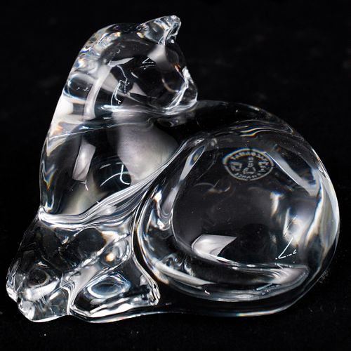BACCARAT CRYSTAL CAT PAPERWEIGHTDESCRIPTION  391ab2