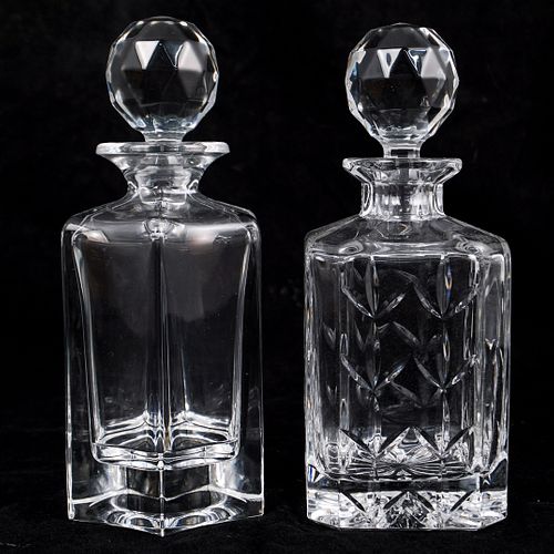 (2 PC) FITZ & FLOYD CRYSTAL DECANTERDESCRIPTION: