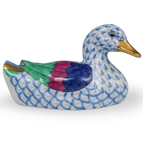 HEREND PORCELAIN DUCK FIGURINEDESCRIPTION  391aff