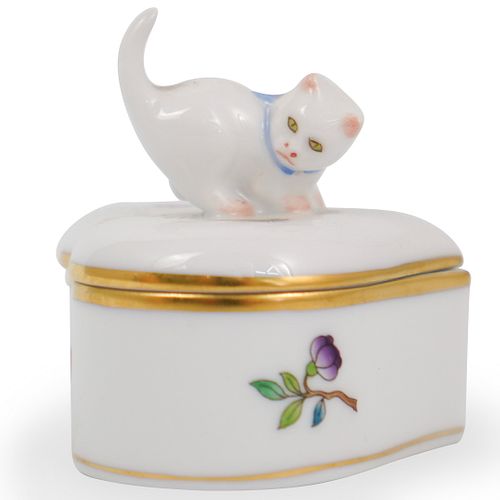 HEREND PORCELAIN TRINKET BOXDESCRIPTION  391b0b