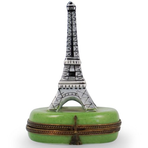 LIMOGES EIFFEL TOWER PILL BOXDESCRIPTION: